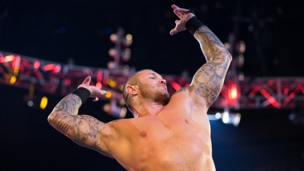 Randy Orton poses in the ring