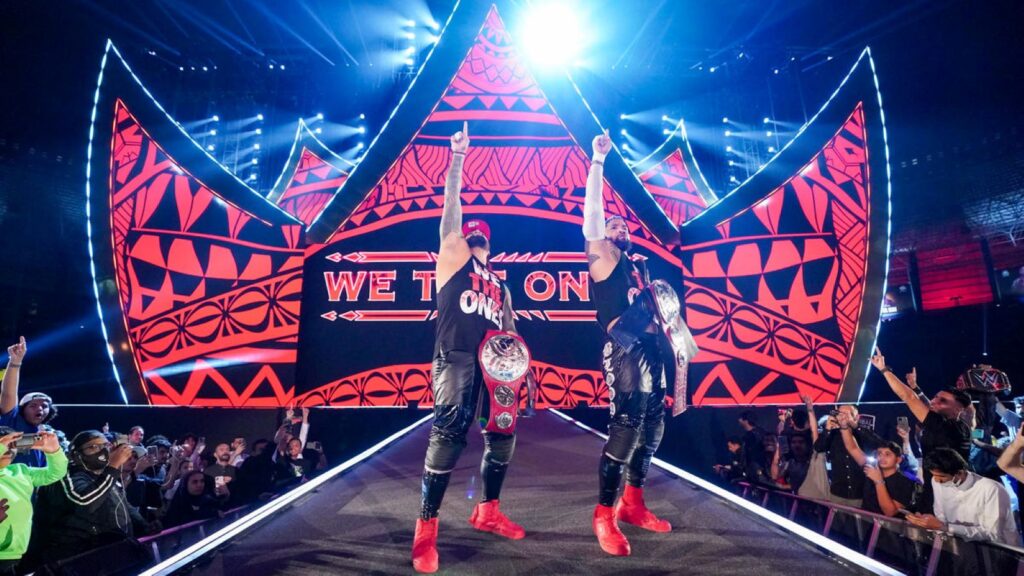 Jey and Jimmy Uso entrance